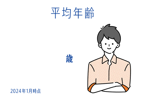 平均年齢 49.6歳 2024年1月時点